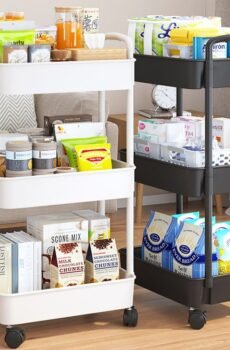 小推车置物架落地多层移动厨房蔬菜篮浴室卫生间零食收纳盒