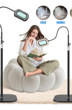 方型LED触摸放大镜灯电子维修工作台灯美睫纹绣落地灯护眼灯