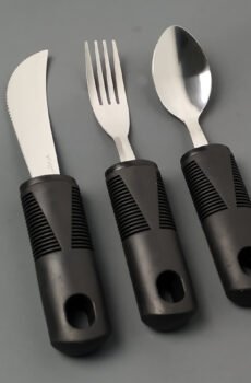 不锈钢橡塑柄老人防抖自适应餐具刀叉勺康复助食工 具套装